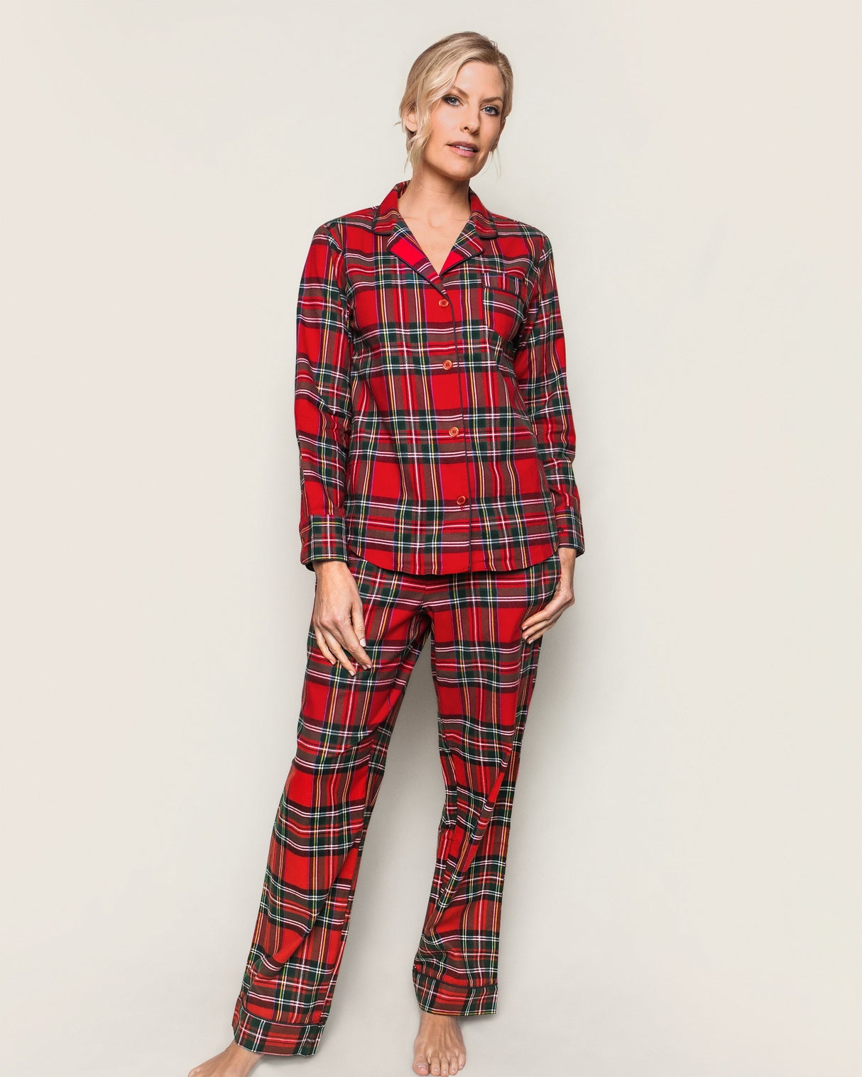 Women's Brushed Cotton Pajama Set in Imperial Tartan