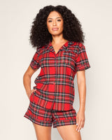 Women's Brushed Cotton Short Sleeve Short Set in Imperial Tartan