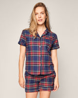 Women's Brushed Cotton Short Sleeve Short Set in Windsor Tartan