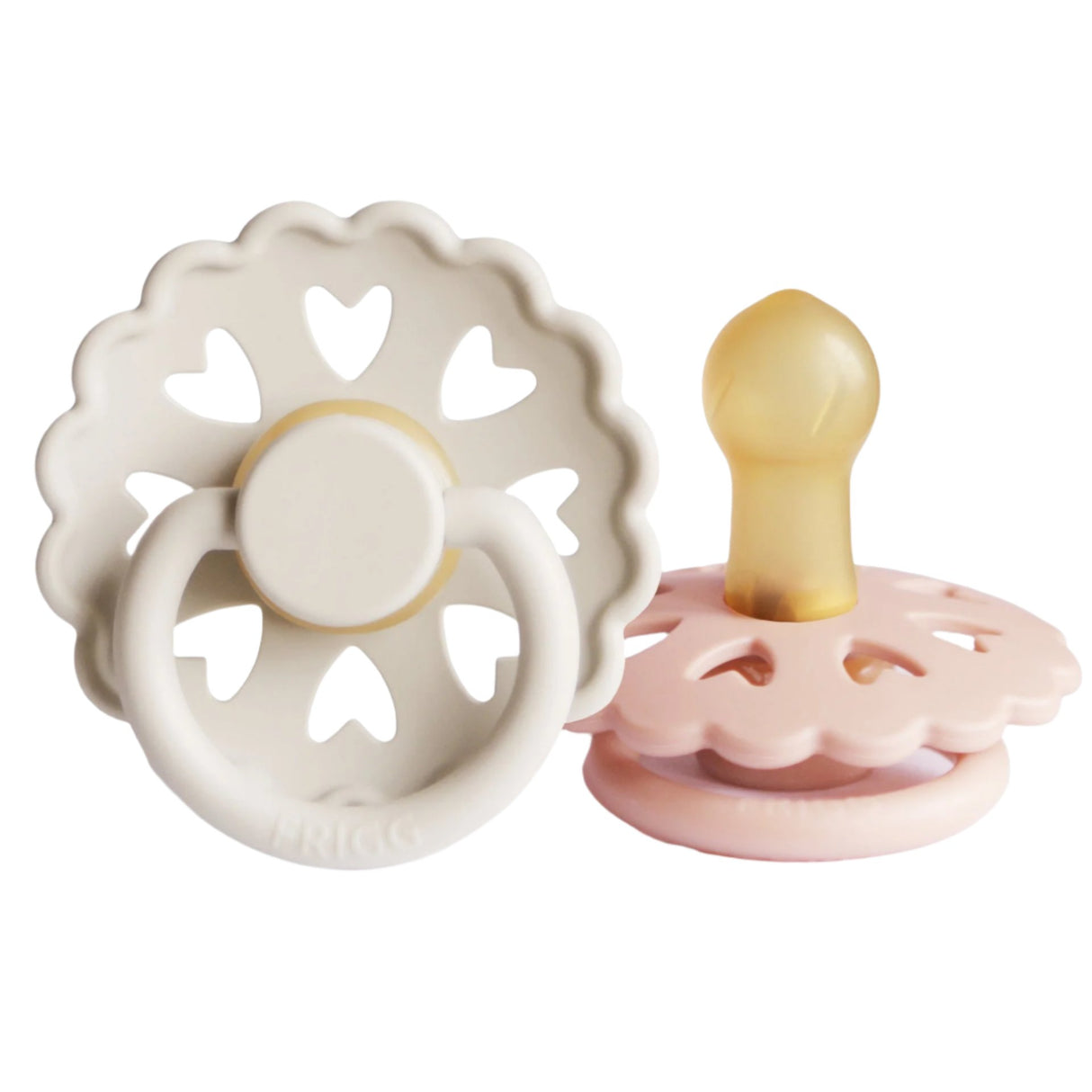 FRIGG Andersen Fairytale Natural Rubber Pacifier 2-Pack - Cream/Blush