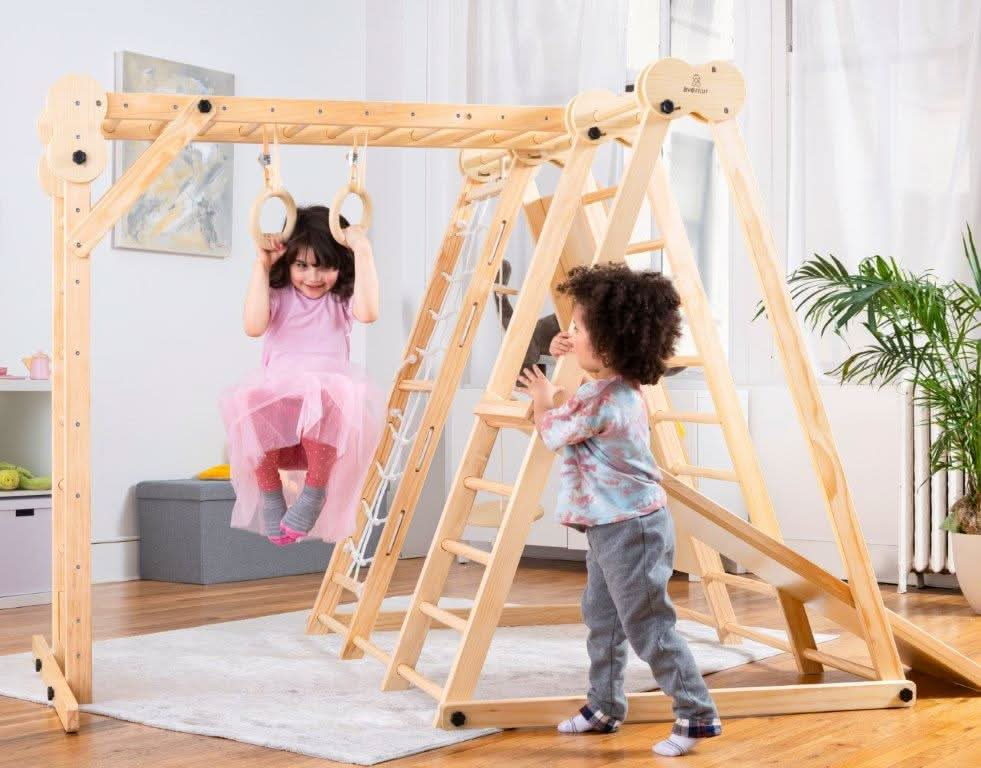 Chestnut - 8-in-1 Indoor Jungle Gym for Toddlers