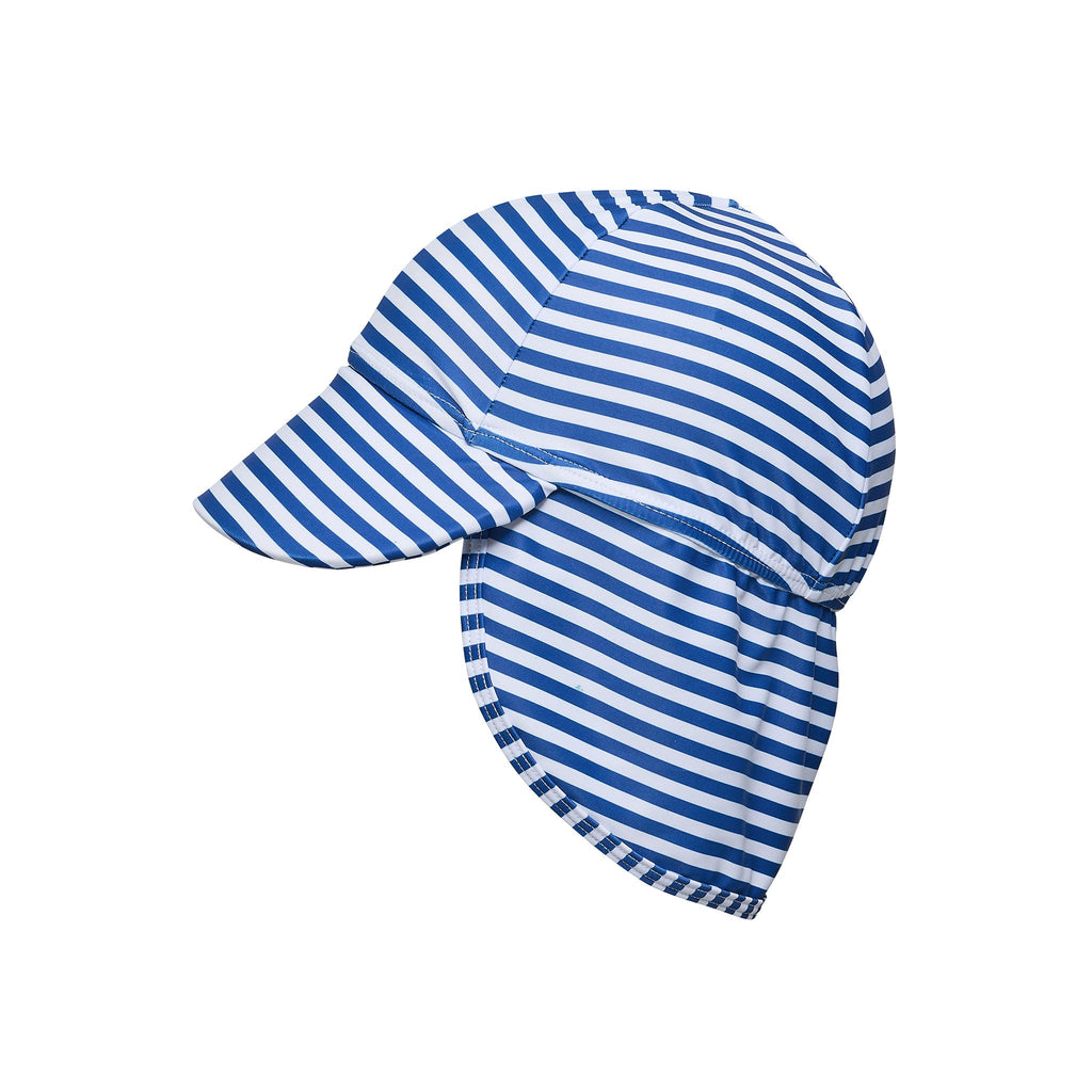 Denim Stripe Floating Flap Hat - HoneyBug 