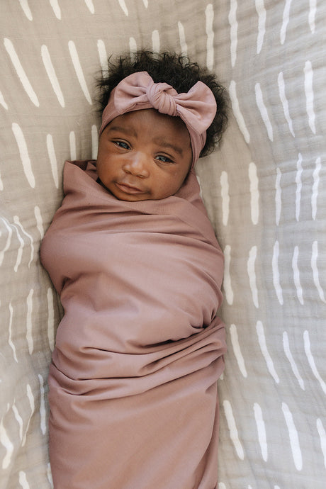 Dusty Rose Bamboo Stretch Swaddle