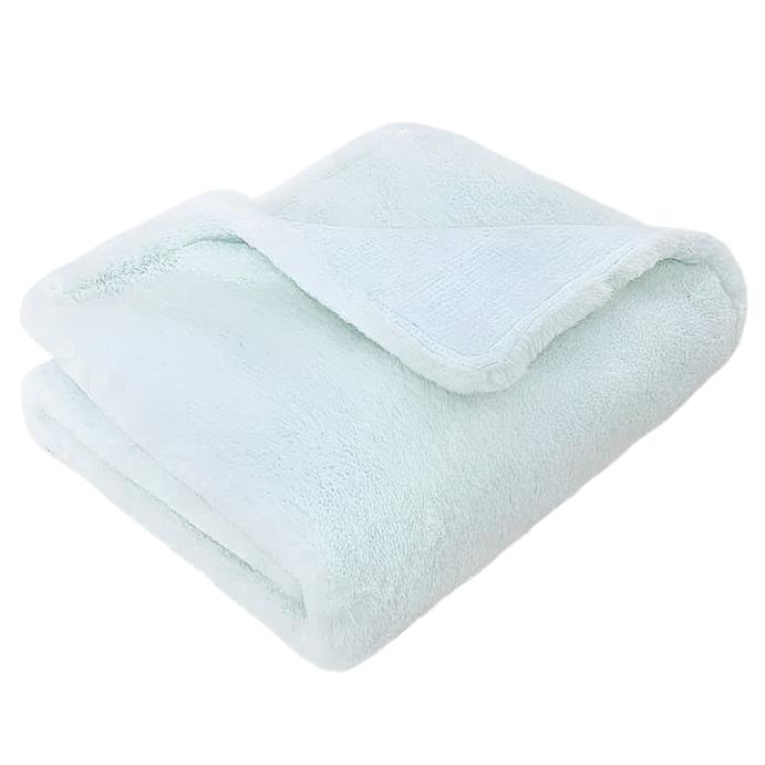 Charmante Luxe Faux Fur Baby Blanket - Blue