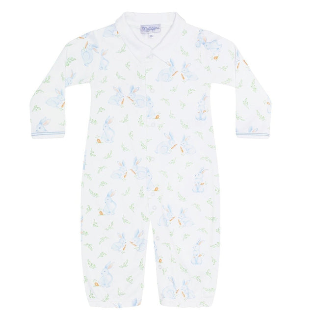 Blue Bunny Print Converter Gown - HoneyBug 