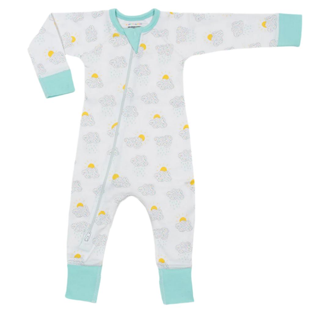 Clouds Zip Romper