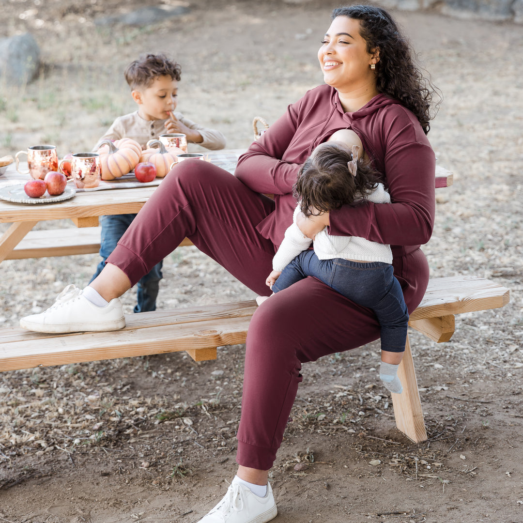 Bamboo Maternity & Postpartum Joggers | Fig - HoneyBug 