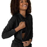 Bamboo Nursing Hoodie | Black - HoneyBug 