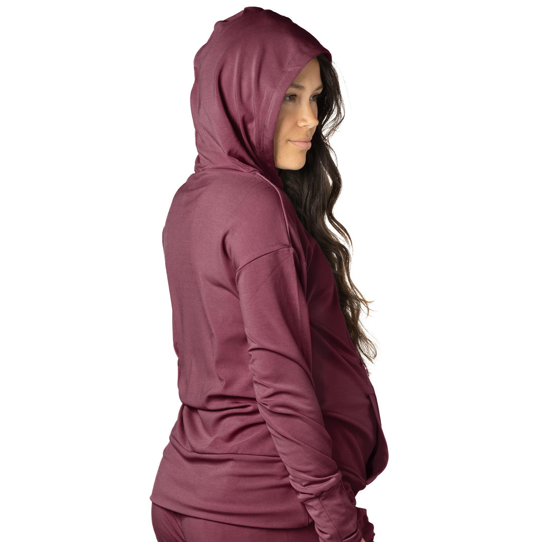 Bamboo Nursing Hoodie | Fig - HoneyBug 