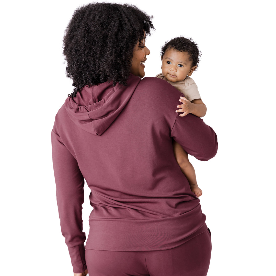 Bamboo Nursing Hoodie | Fig - HoneyBug 