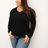 Bamboo Nursing & Maternity Long Sleeve T-shirt | Black - HoneyBug 