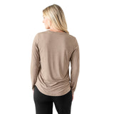 Bamboo Nursing & Maternity Long Sleeve T-shirt | Wheat - HoneyBug 