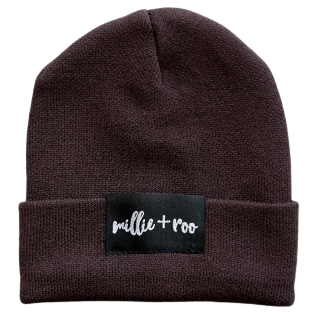 BAMBOO CUFF BEANIE- Black Cherry