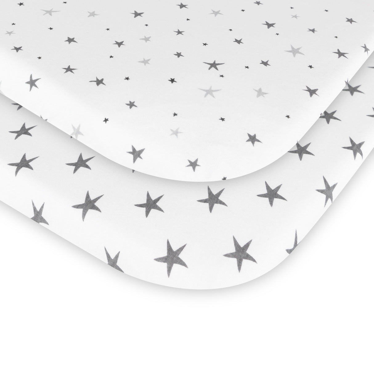 Waterproof Bassinet Sheet Set - Grey Stars - HoneyBug 