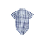 Blue Plaid Pima Cotton Onesie Shirt - HoneyBug 