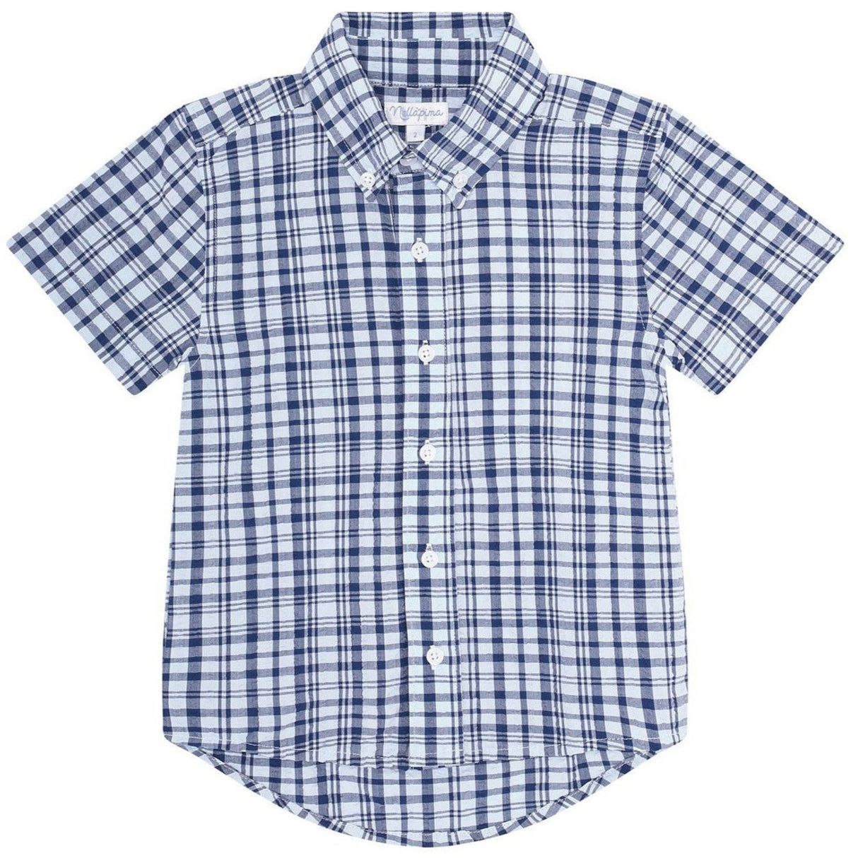 Blue Plaid Pima Cotton Shirt - HoneyBug 