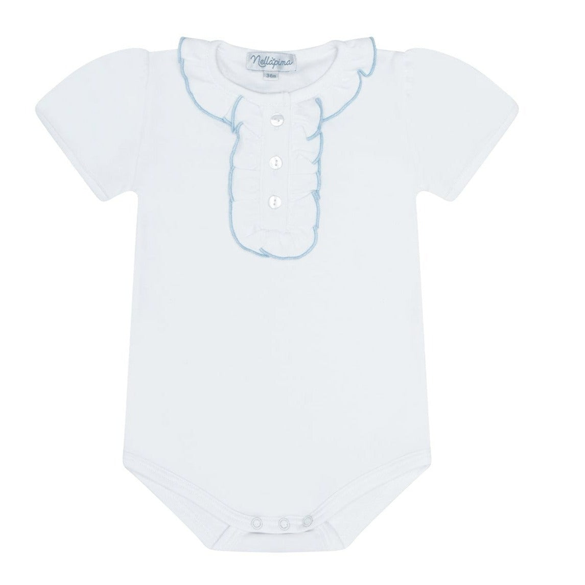 Ruffle Short Sleeve Onesie - HoneyBug 