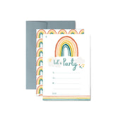 Little Rainbow Birthday Party Invitations