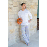 Brent Men's Pima Cotton Hangout Pant - Hoop it up Blue - HoneyBug 