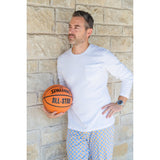 Brent Men's Pima Cotton Hangout Pant - Hoop it up Blue - HoneyBug 