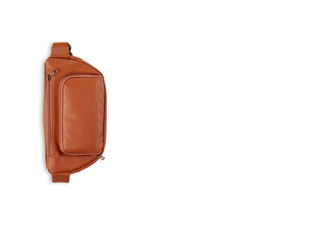 Kibou Vegan Leather Diaper Bag - Brown - HoneyBug 