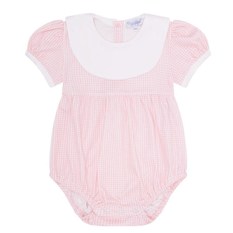 Pink Gingham Baby Bubble - HoneyBug 