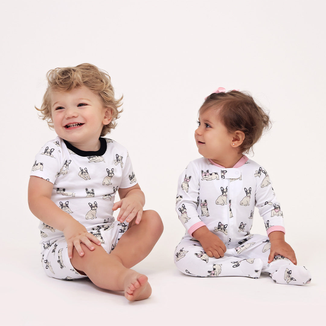 French Bulldog Short Sleeve Pajama Set