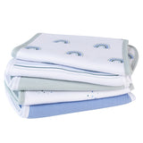 Reversible Burp Cloths - Blue Rainbow - HoneyBug 