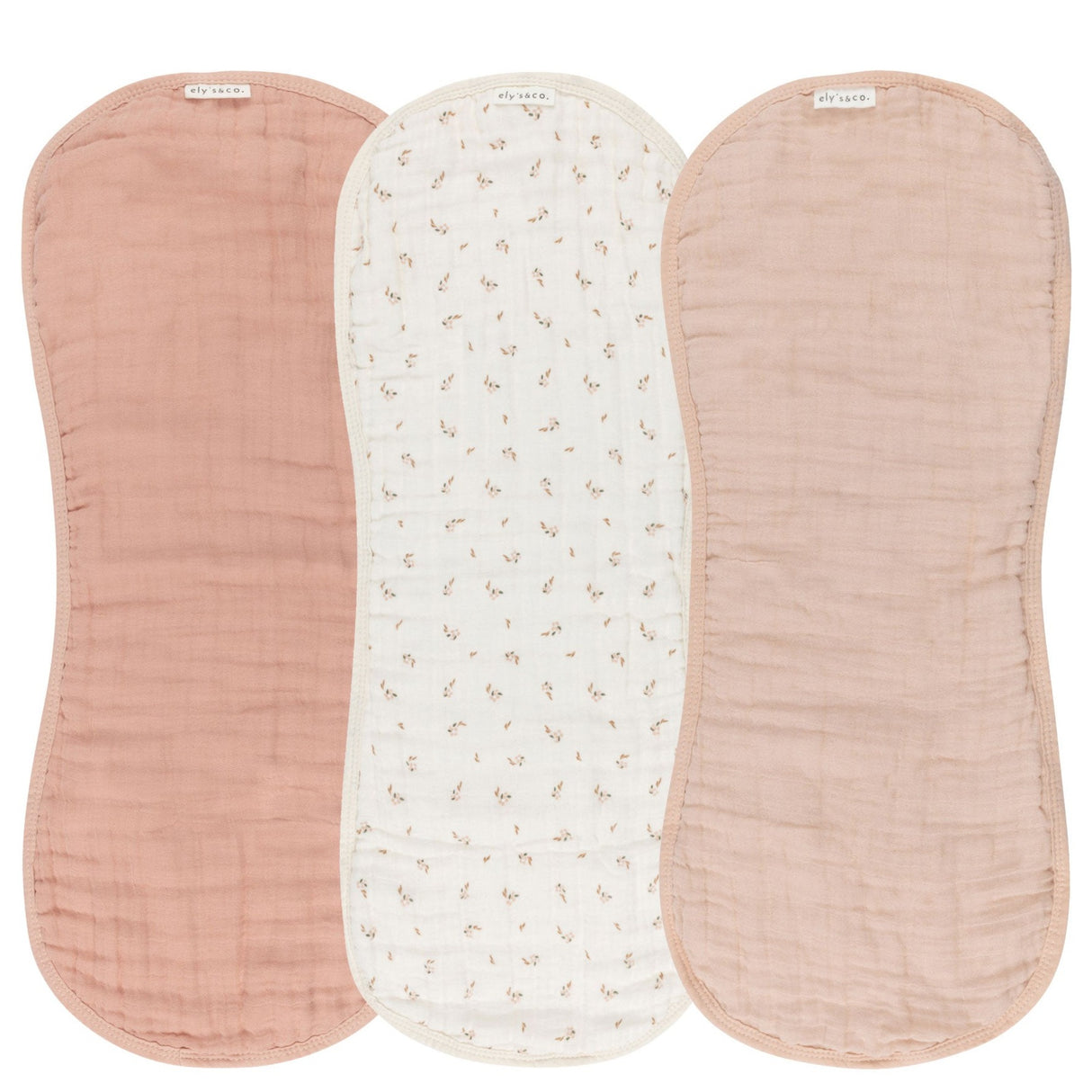 Muslin Burp Cloth - Floral Pink - HoneyBug 