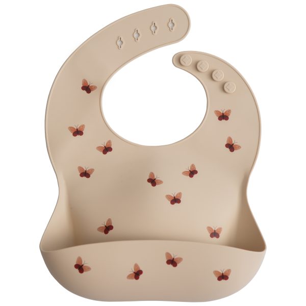 Silicone Baby Bib (Butterflies) - HoneyBug 