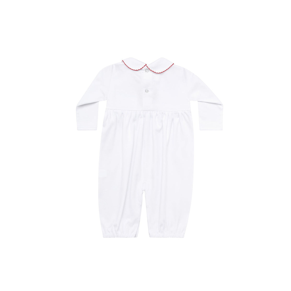 Christmas Smocked Long Sleeve Romper - HoneyBug 