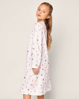 Girl's Twill Beatrice Nightgown in Jingle Paws