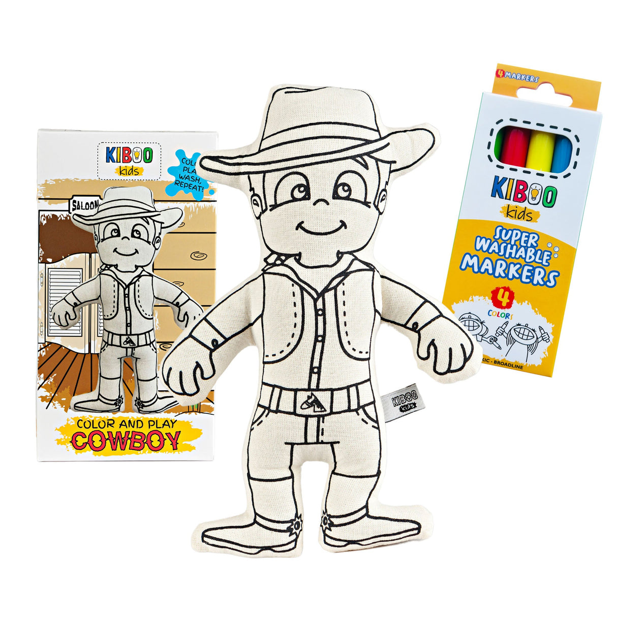 Color and Play Doll - Cowboy - HoneyBug 