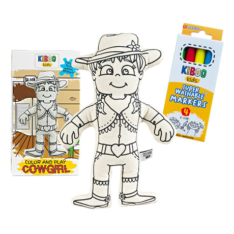 Color and Play Doll - Cowgirl - HoneyBug 