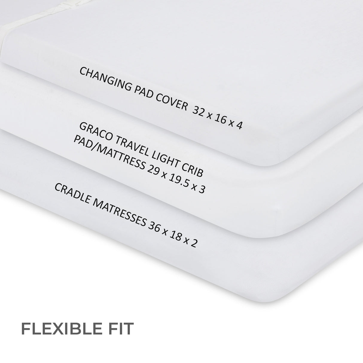 Changing Pad Cover | Cradle Sheet Set - Solid White