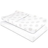 Changing Pad Cover | Cradle Sheet Set - Grey Dottie