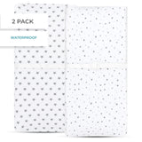 Waterproof Changing Pad Cover | Cradle Sheet Set - Grey Stars