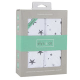 Waterproof Changing Pad Cover | Cradle Sheet Set - Grey Stars