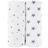 Waterproof Changing Pad Cover | Cradle Sheet Set - Grey Stars