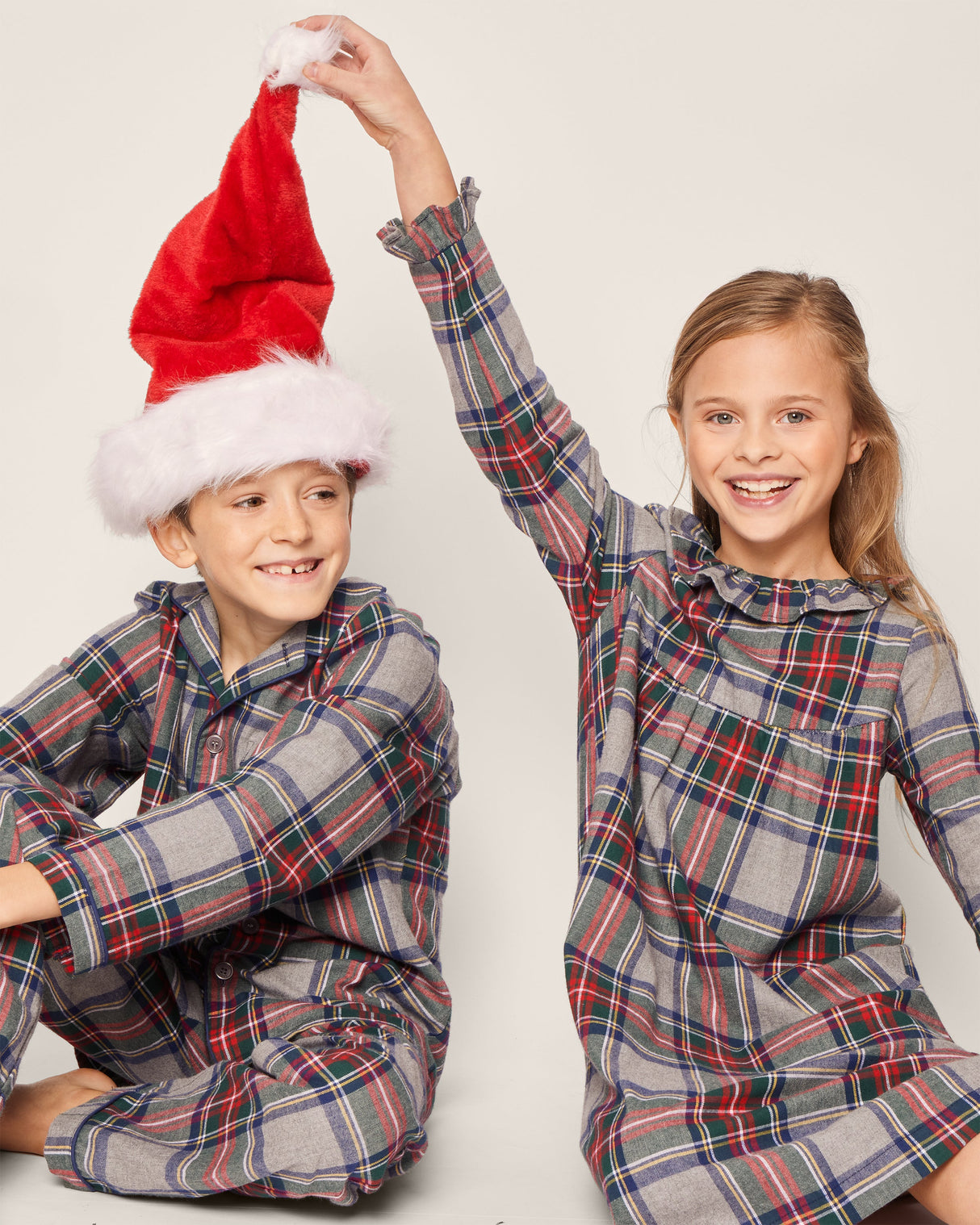 Kid's Brushed Cotton Pajama Set in Westminster Tartan