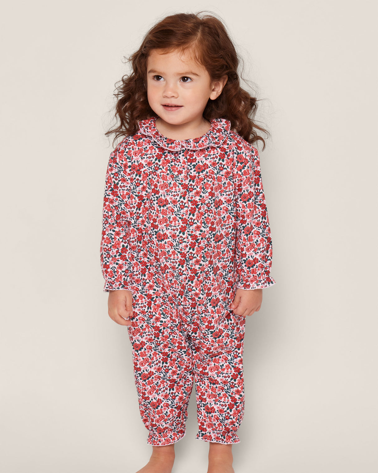 Baby's Twill Madeline Romper in Fleurs des Bois