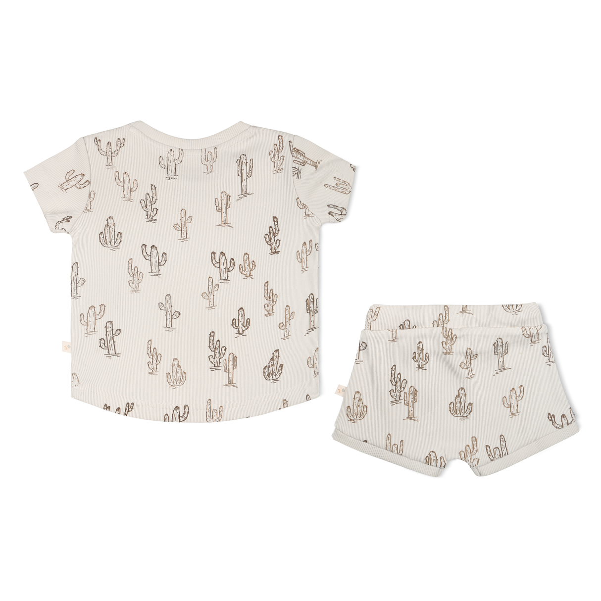 Organic Baby Toddler Tee and  Shorties Set - Cactus