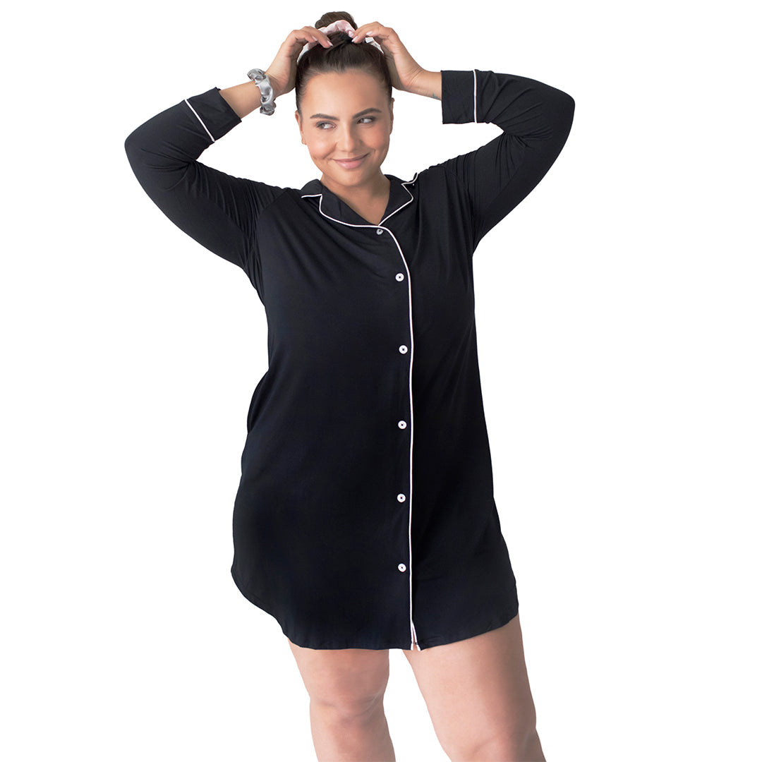 Button Down Bamboo Nightshirt for Women