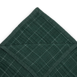 Cotton Muslin Quilted Throw - Evergreen Plaid