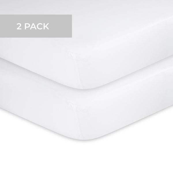 Crib Sheet Set - Solid White - HoneyBug 