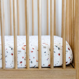 Cotton Muslin Crib Sheet - Mushrooms