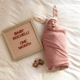 Cotton Muslin Swaddle Blanket - Dusty Rose