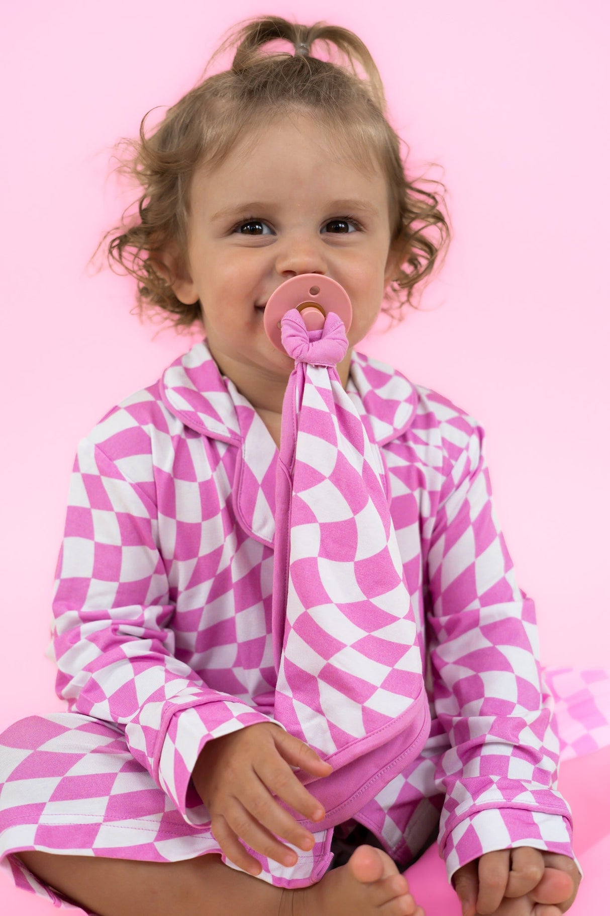 BUBBLEGUM WAVY CHECKERS GIRL'S DREAM GOWN