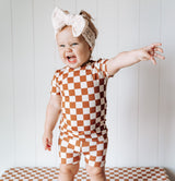 COPPER CHECKERS DREAM SHORT SET