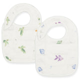 Fish & Turtle Bib Set